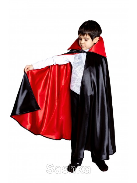 Карнавальний аксесуар Плащ Дракули для хлопчика на Хелловін, розмір 98-164 Карнавальний аксесуар Плащ Дракули для хлопчика на Хелловін, розмір 98-164